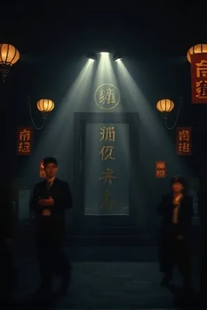 《深海记事》竖版海报，深潜器舷窗外的幽蓝海水
