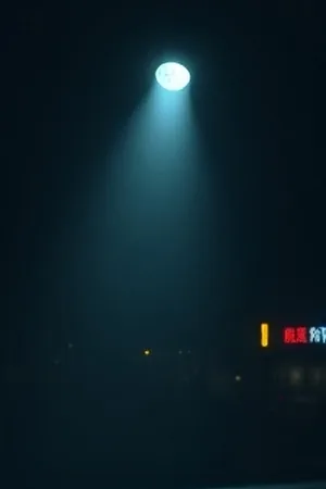 《雾港回声》竖版海报，浓雾笼罩的港口与码头灯